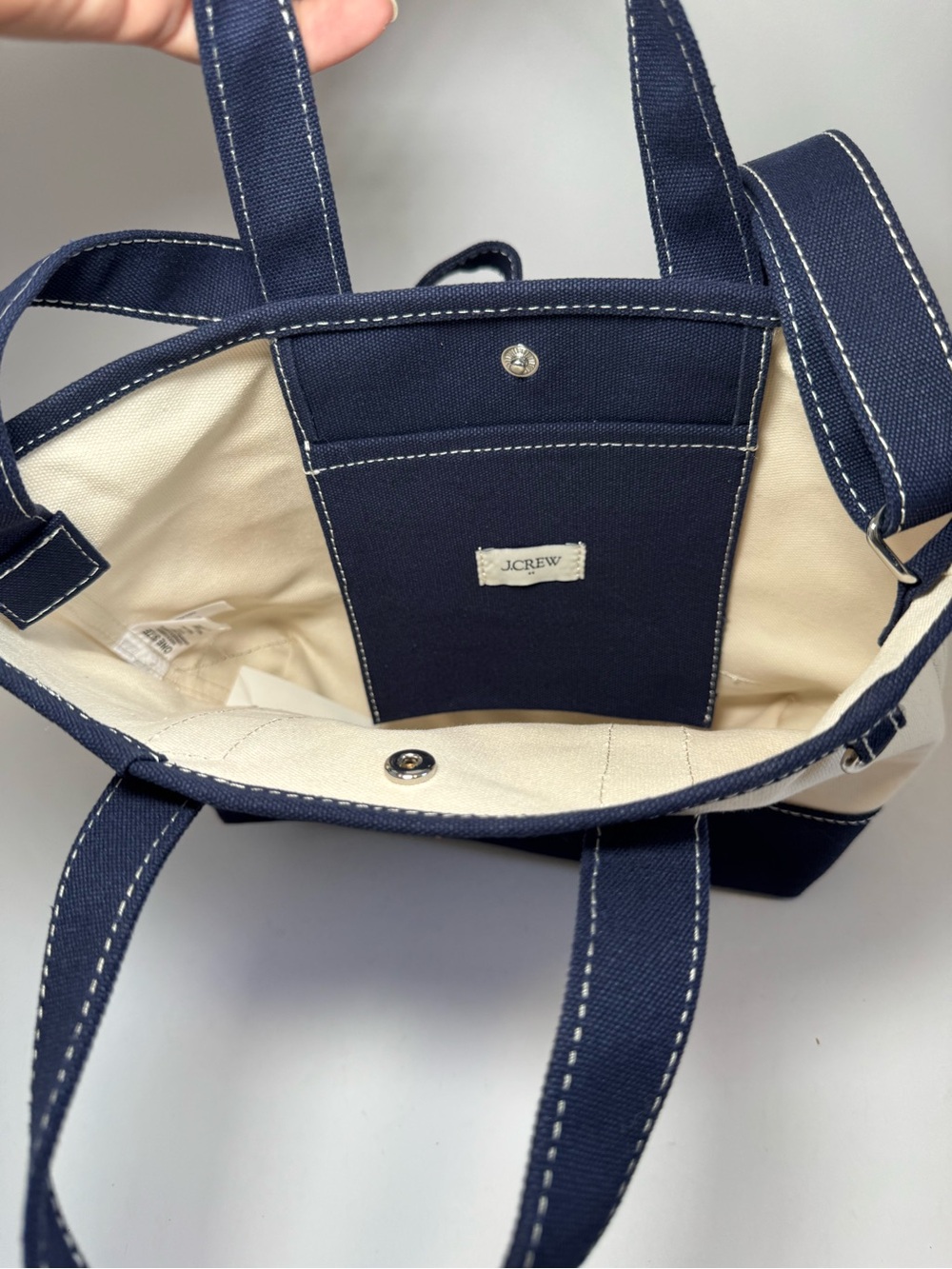 J Crew mini canvas tote NWT - Picture 3 of 10